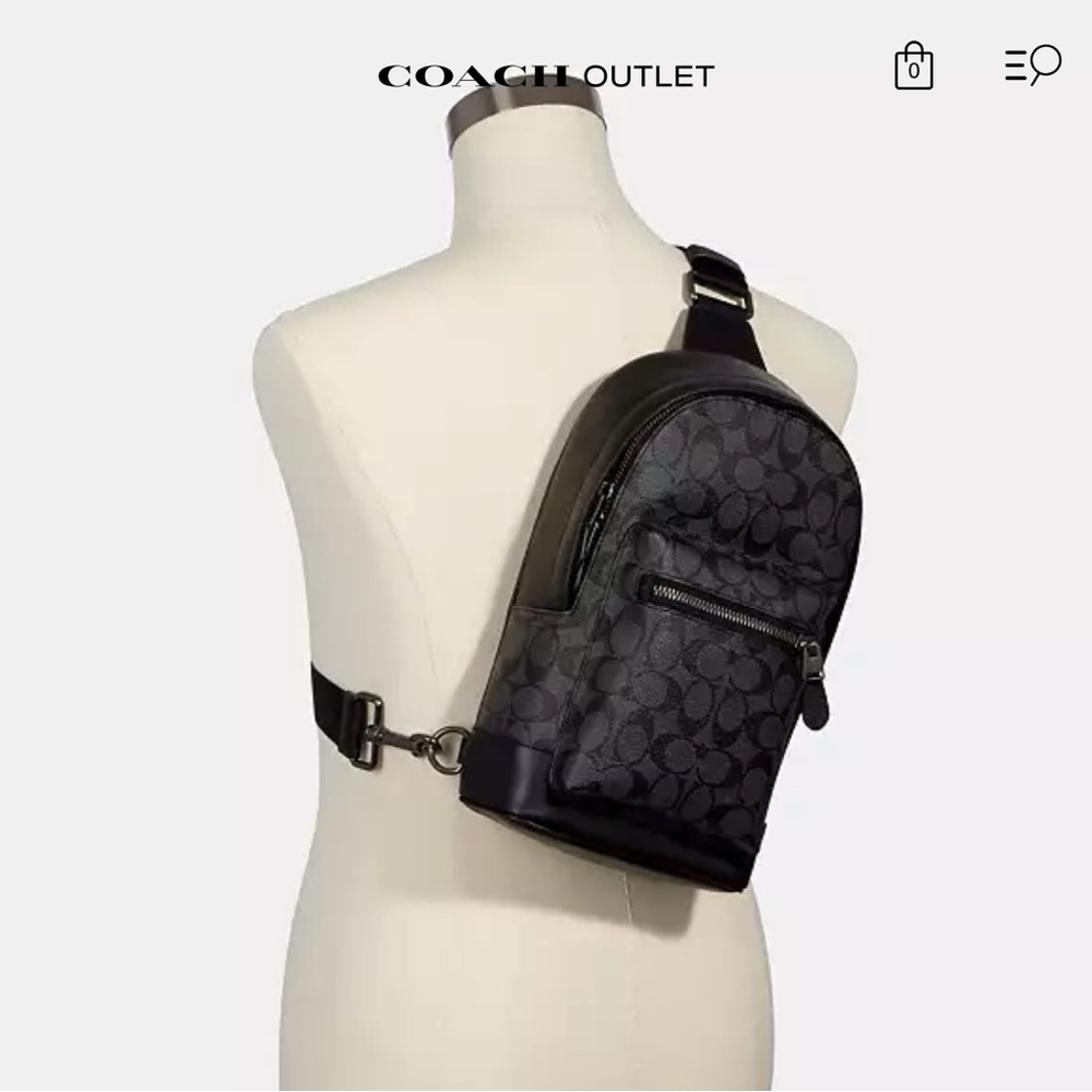 Coach west pack monogram cross body bag - Picture 3 of 4